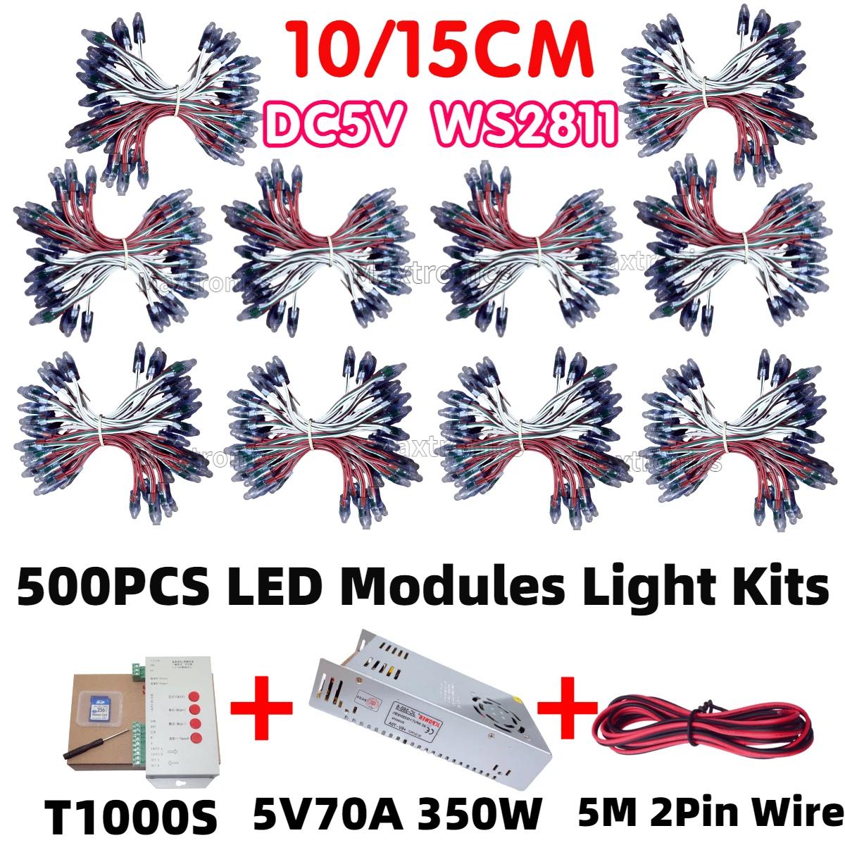 LED  ȼ Ʈ ŰƮ, Ǯ ÷  , Ʈ ,  ߿ , WS2811, 500, 1000 , 5V, 10, 15cm, 12mm